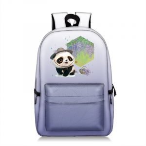 Panda Life Cartoons Color School Bag