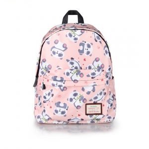 Panda Cartoon Prints Pink Backpack