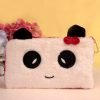 Rectangular Panda Face Plush Coin Purse