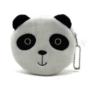 Round Panda Zipper Coin Purse