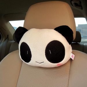 Cartoon Panda Head Plush Headrest