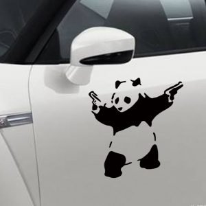 Banksy Gangster Panda Car Sticker