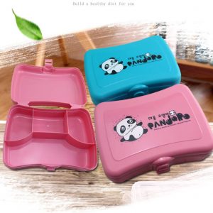 Cartoon Panda Microwave Four-Portion Lunch Box