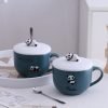 Wide-mouthed Lying Panda Mug with Lid and Spoon