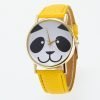 Unisex Panda Face Round Dial Watch