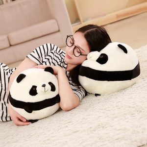 Round Stuffed Panda Doll Pillow