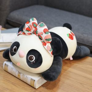 Strawberry Hairband Panda Plush Pillow