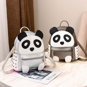 Panda Metal Color Rivet Backpack