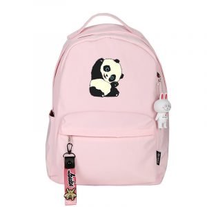 Girls Macaron Color Panda School Bag