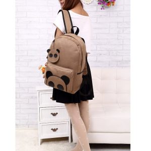 Panda Unisex Velveteen Backpack