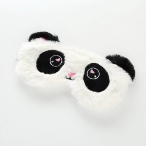 Heart in Eyes Panda Plush Eye Mask