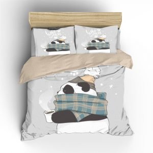 Cool Panda Having Fun Bedding Set 3pcs