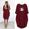 Panda Face Loose Pocket Dress