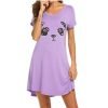 Womens Panda Face Cartoon Dress