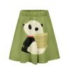 3D Color-printed Panda Flare Skirt