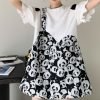 Black and White Cartoon Panda Prints Dress
