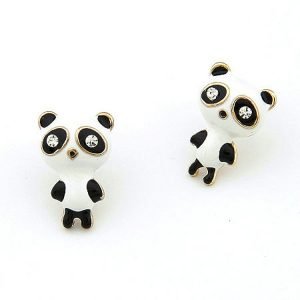 Crystal Eyes Panda Studs