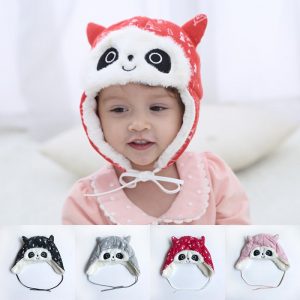 Kids Panda Bomber Hat
