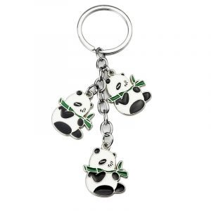 Triplet Panda Keychain