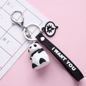 Resin Panda Doll Phone Chain
