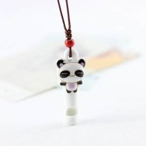 Ceramic Panda Whistle Necklace