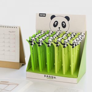 2Pcs/Set Bamboo-holding Panda Gel Pen