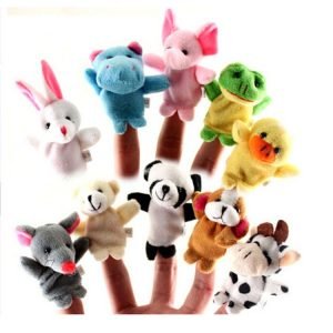 10pcs Cartoon Animal Panda Fingerling Puppet