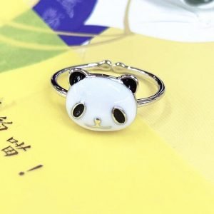 Big Head Panda Open Ring