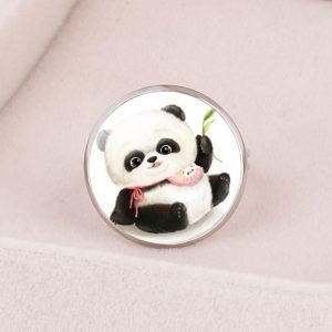 Panda Life Round Gem Ring