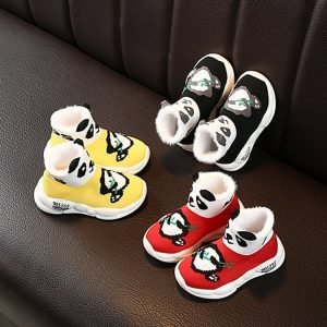 Toddler Soft-Sole Knitted Panda Shoes