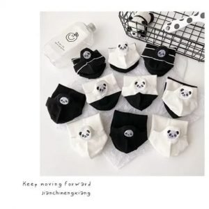 Women Embroidery Panda Ankle Socks