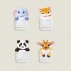Elephant Cat Giraffe Panda Animals Light Switch Sticker