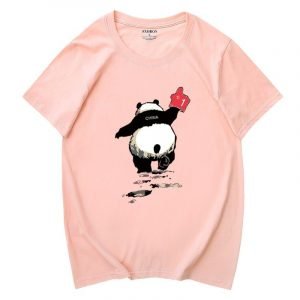 Mens Panda Player Cartoon T-shirt