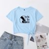 Womens "I'M SO SLEEPY" Panda Crop Top T-shirt