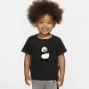 Kids Panda Cartoon Black T-shirt